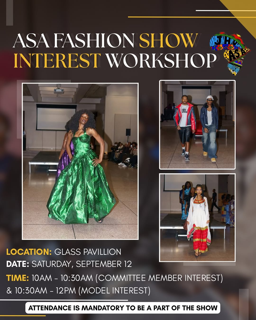 ASA Fashion Show Interest Workshop