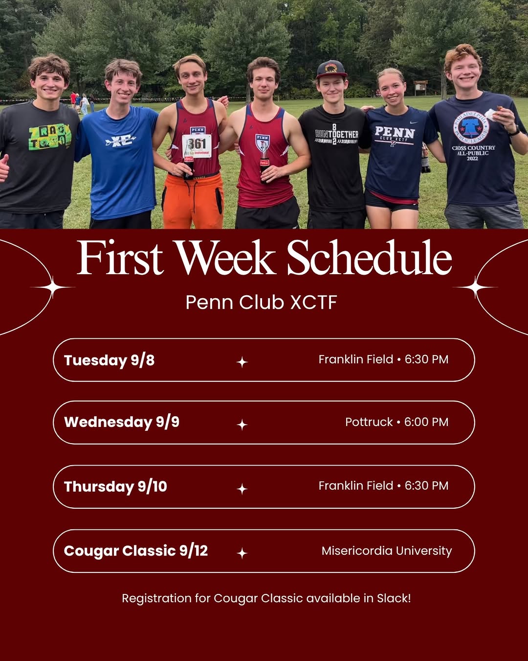 First Week Schedule
