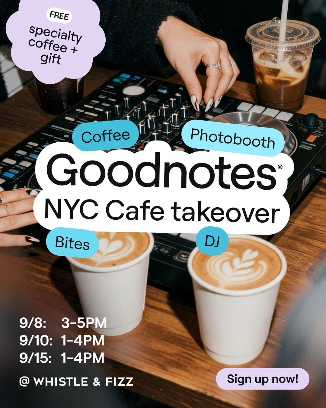 Goodnotes NYC Cafe takeover