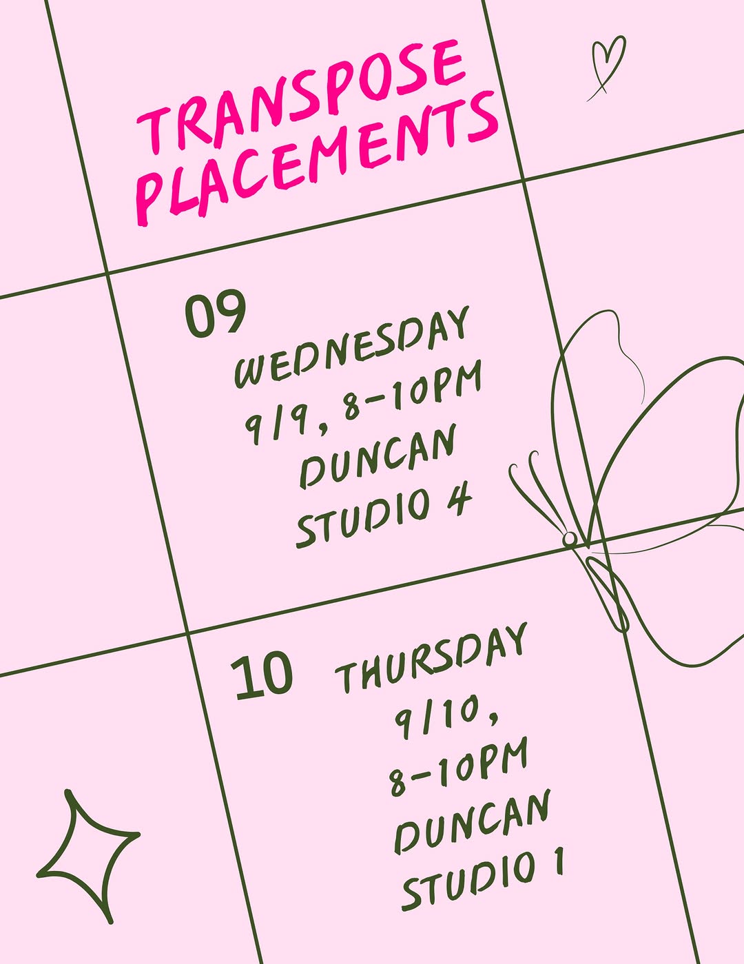 Transpose Placements