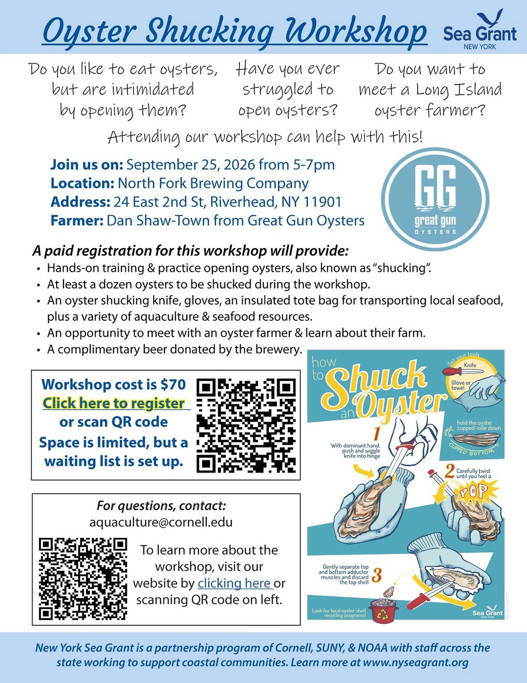 Oyster Shucking Workshop
