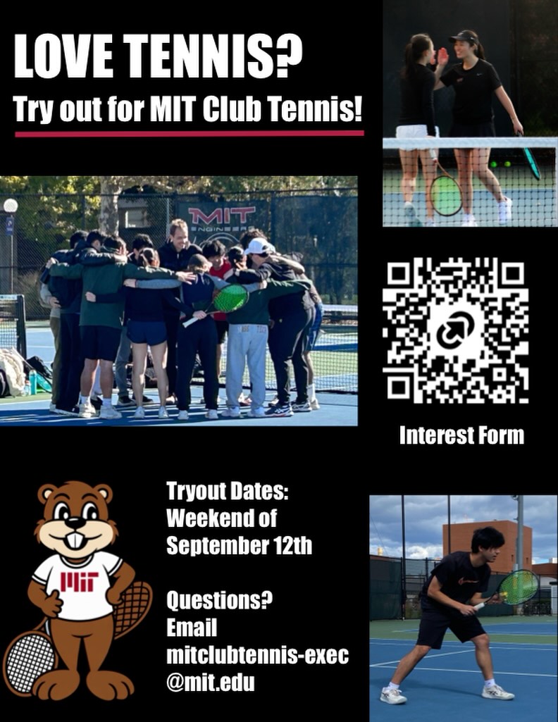 Try out for MIT Club Tennis