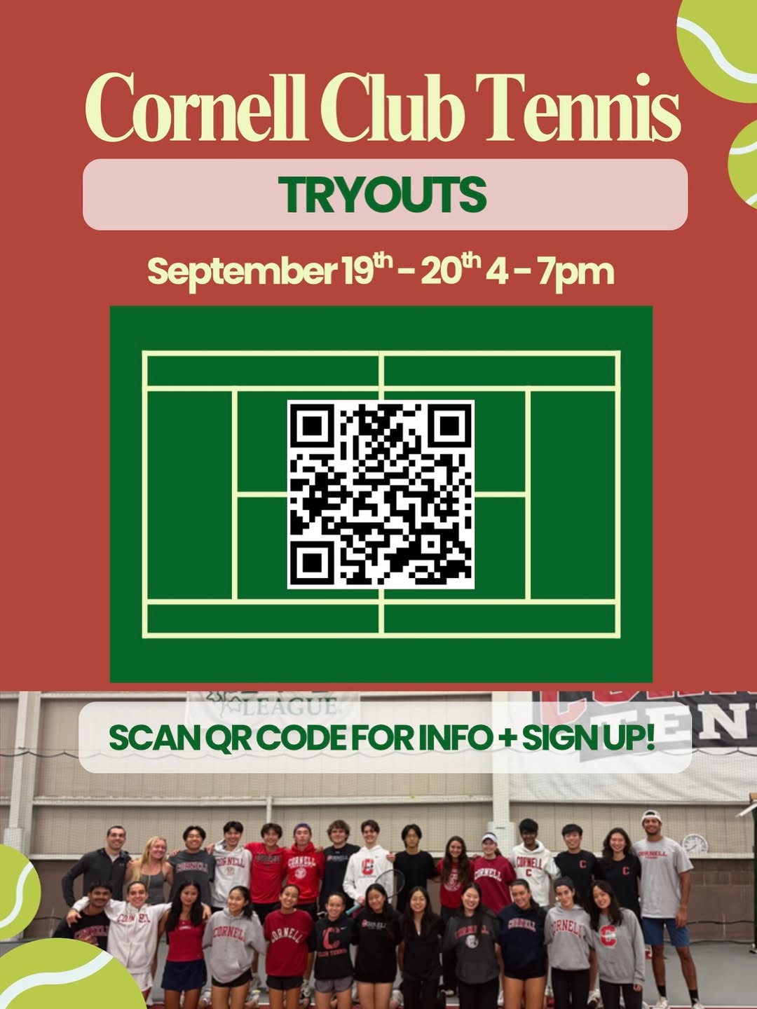 Cornell Club Tennis Tryouts