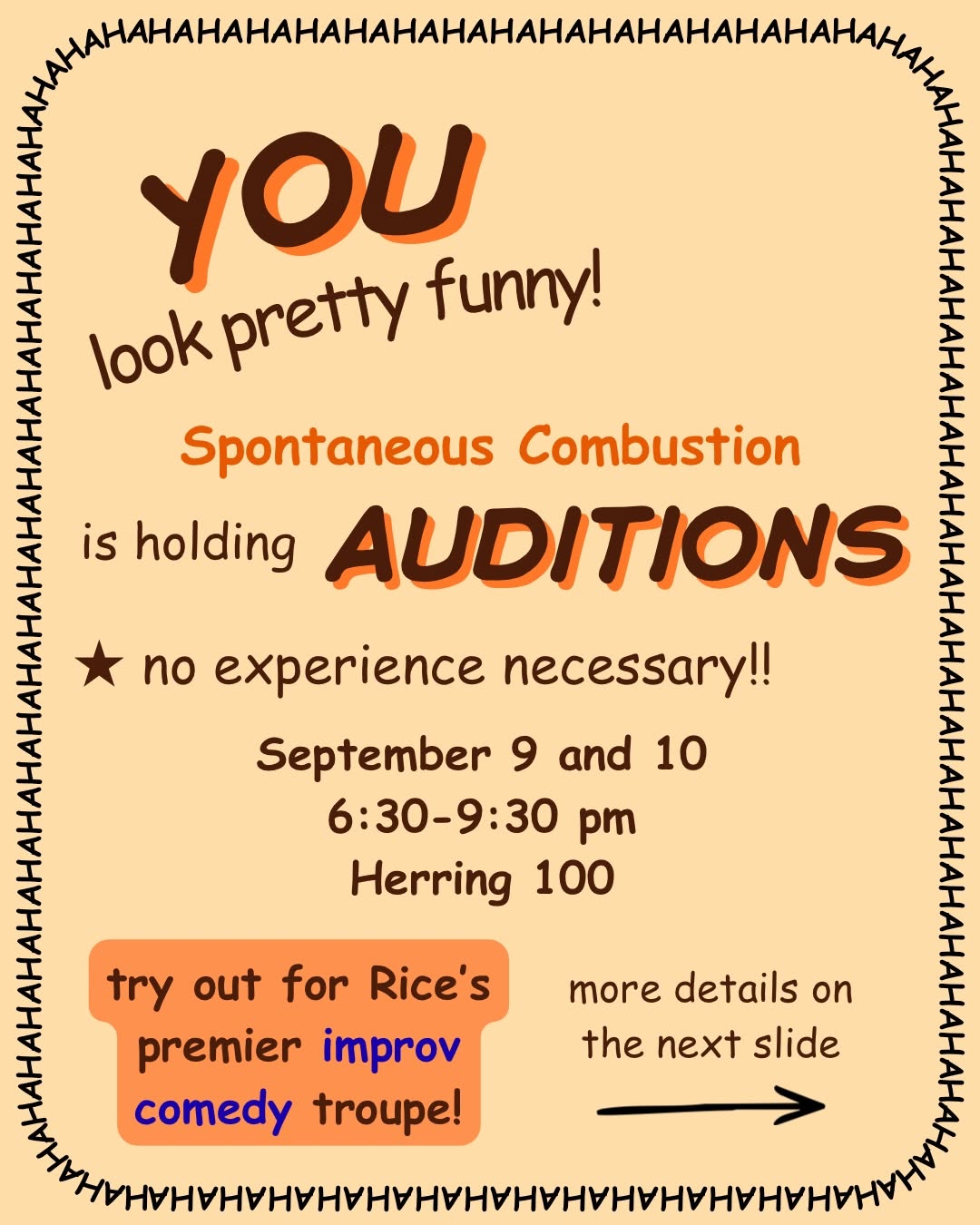 Spontaneous Combustion Auditions