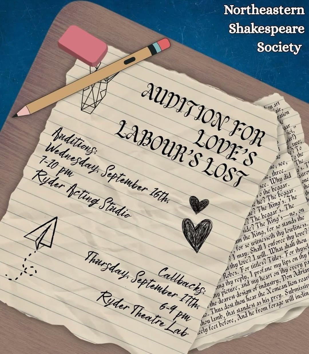 Love's Labour's Lost Auditions