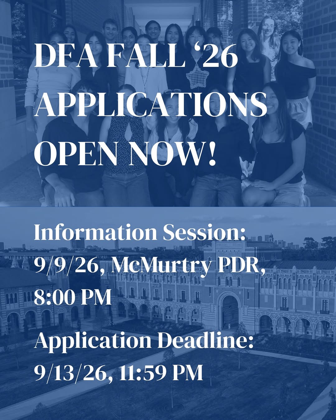 DFA Fall '26 Applications