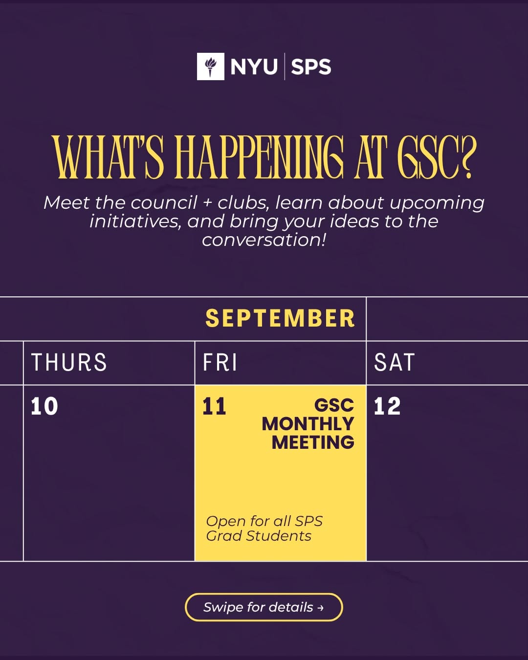GSC Monthly Meeting