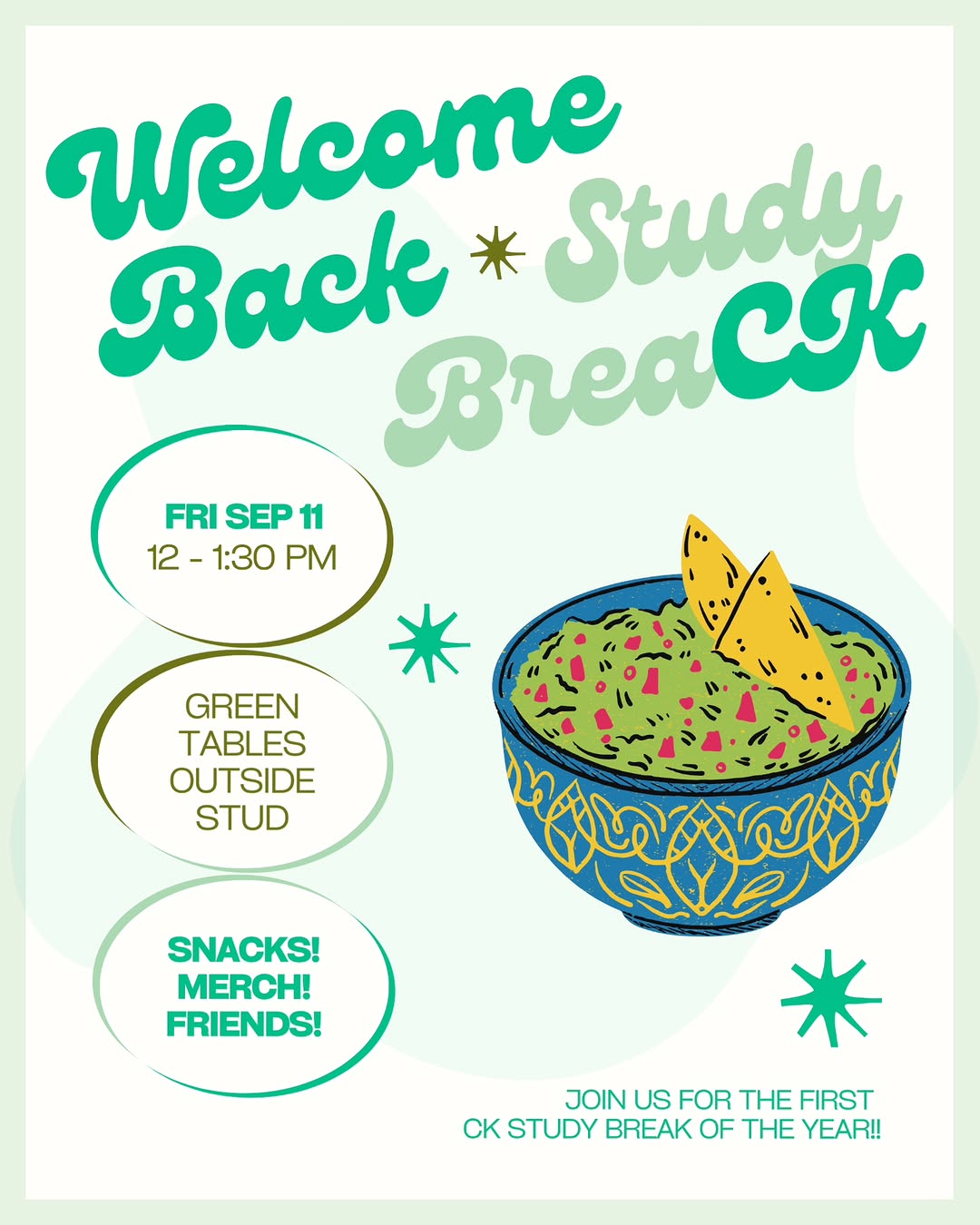 Welcome Back Study Break