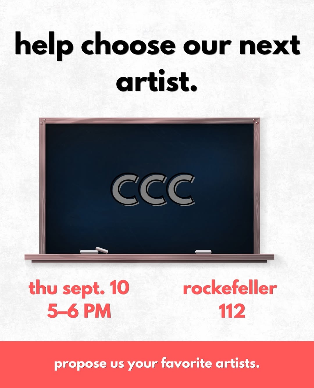 Help Choose Our Next Artist
