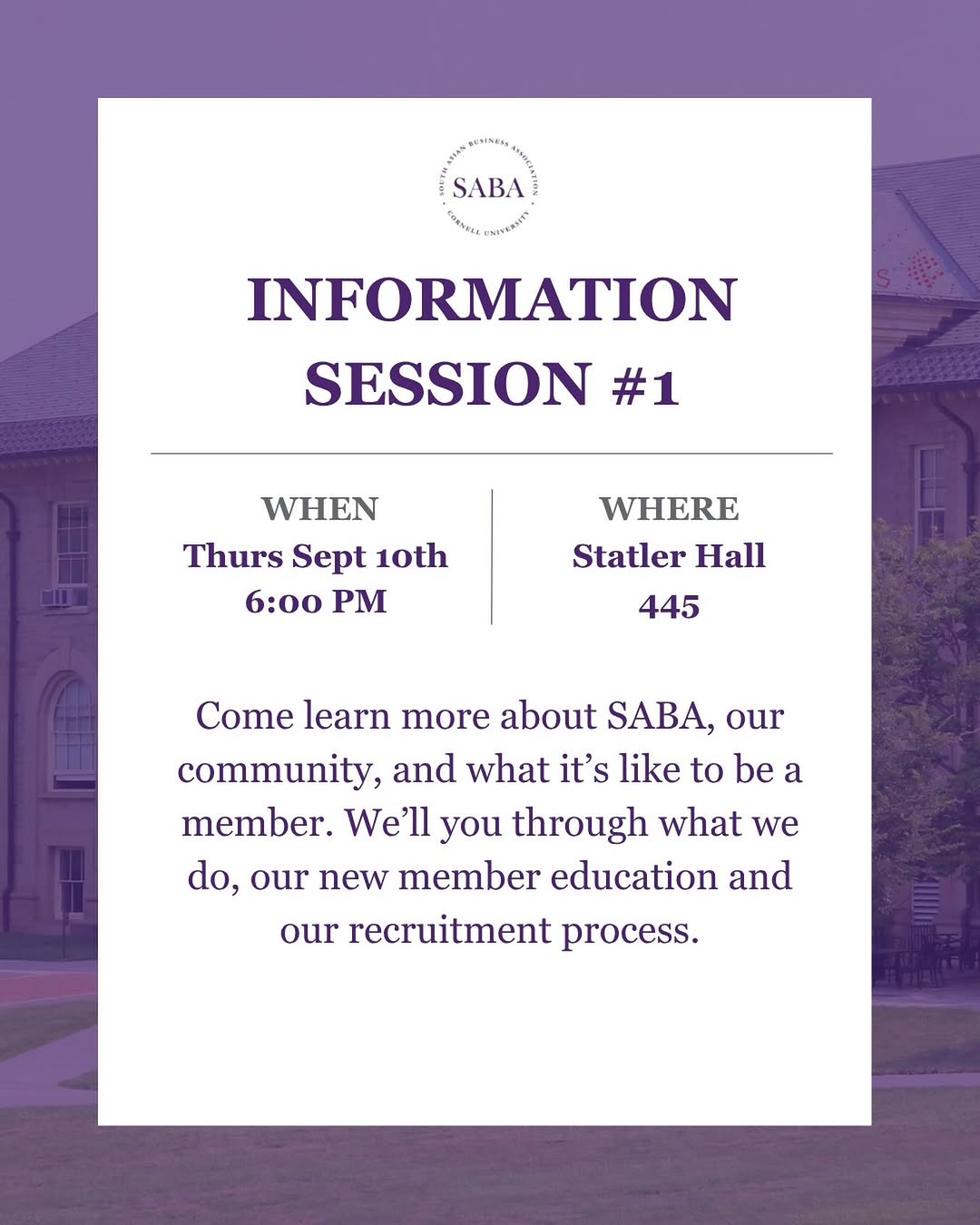 Information Session #1