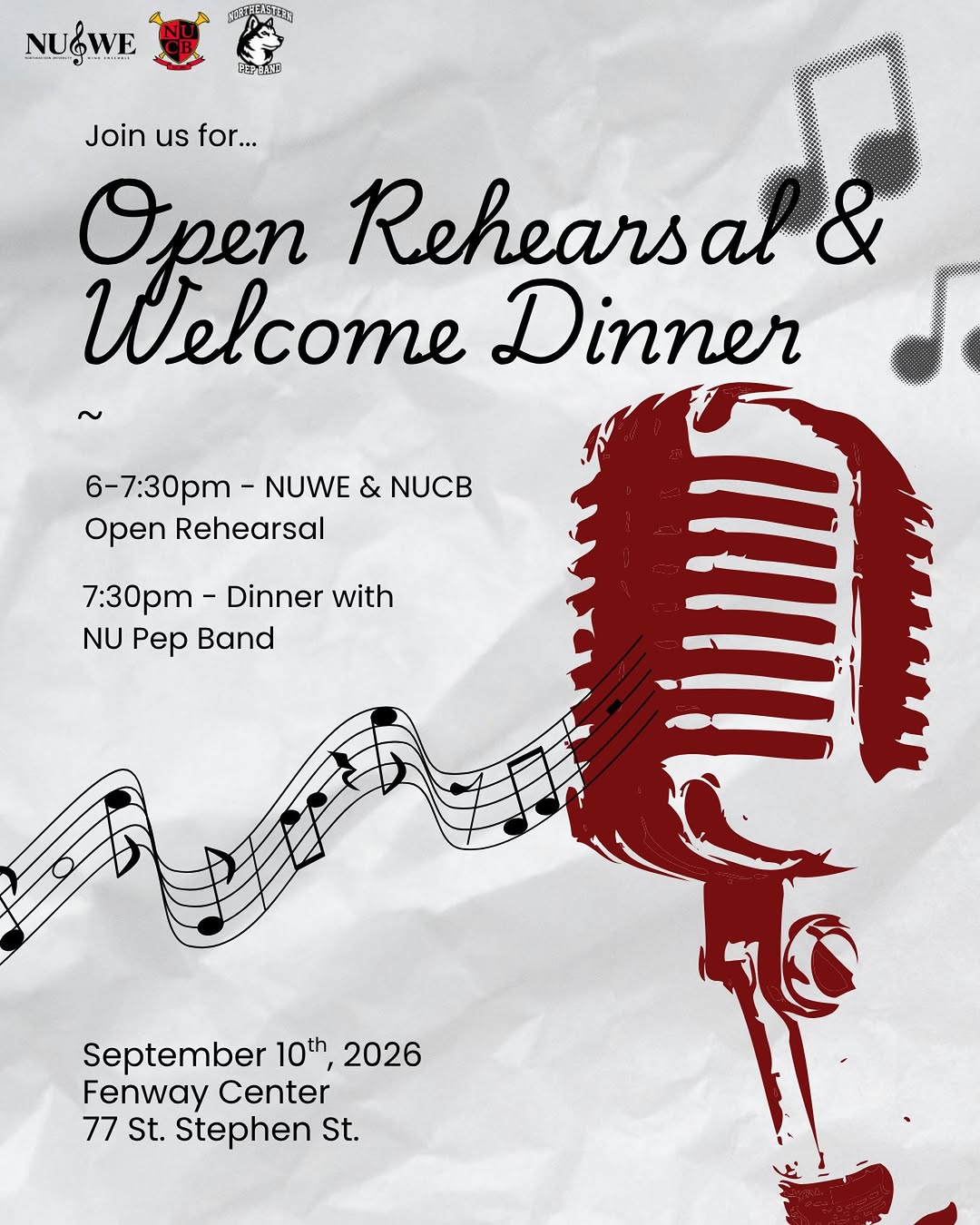 NUWE & NUCB Open Rehearsal