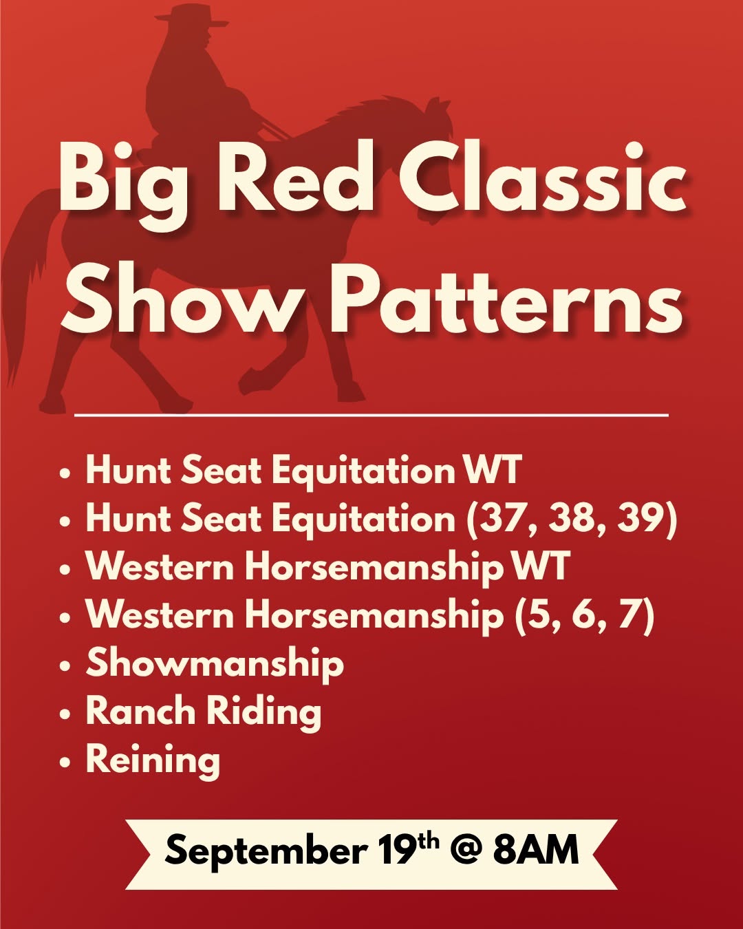 Big Red Classic Show Patterns