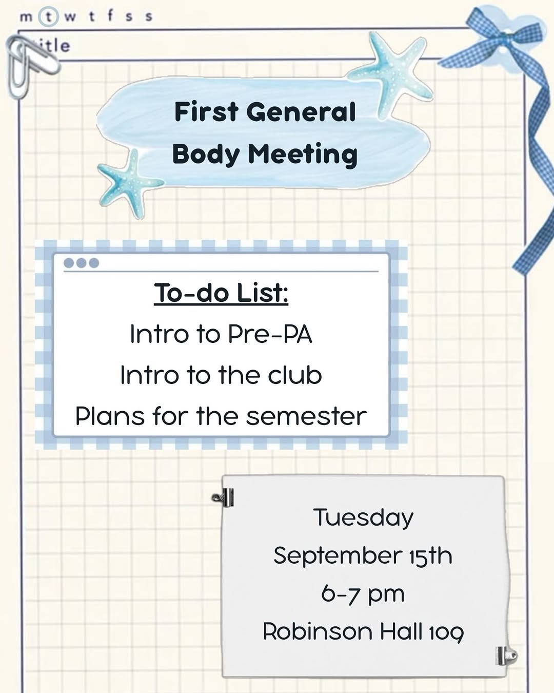 First General Body Meeting