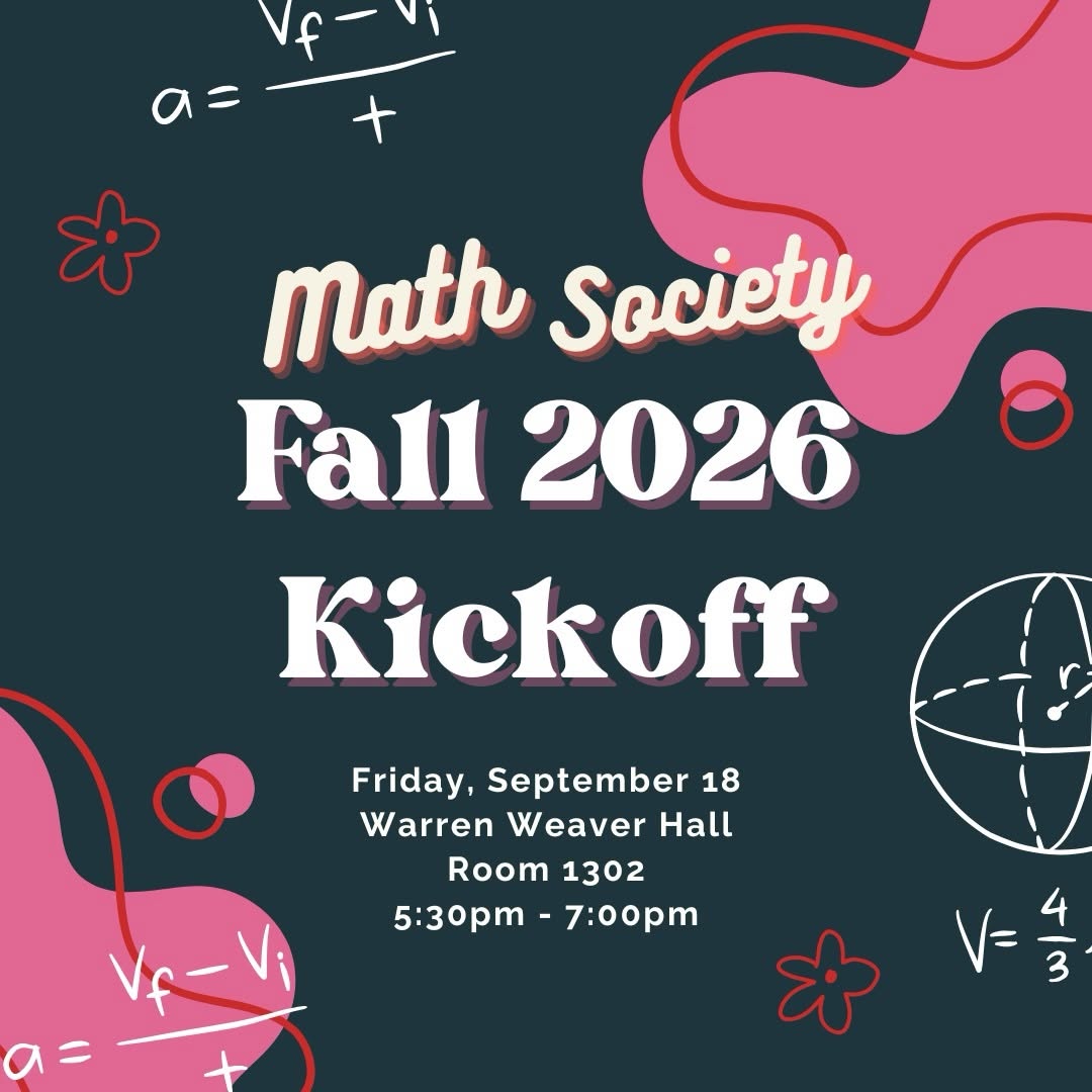 Math Society Fall 2026 Kickoff
