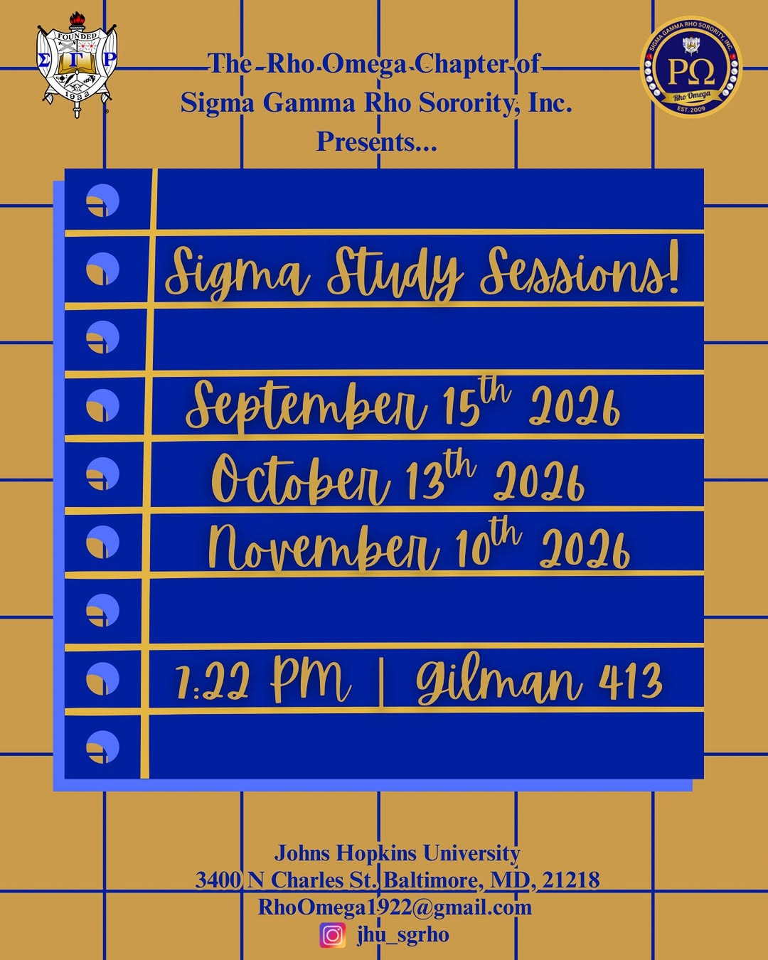 Sigma Study Sessions