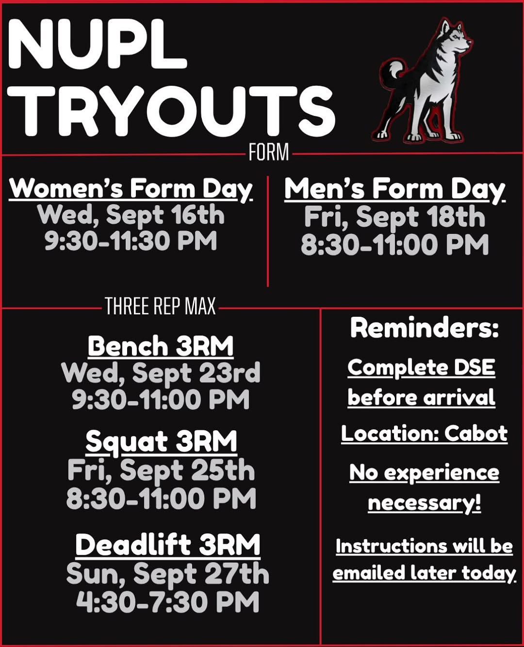 Men's Form Day