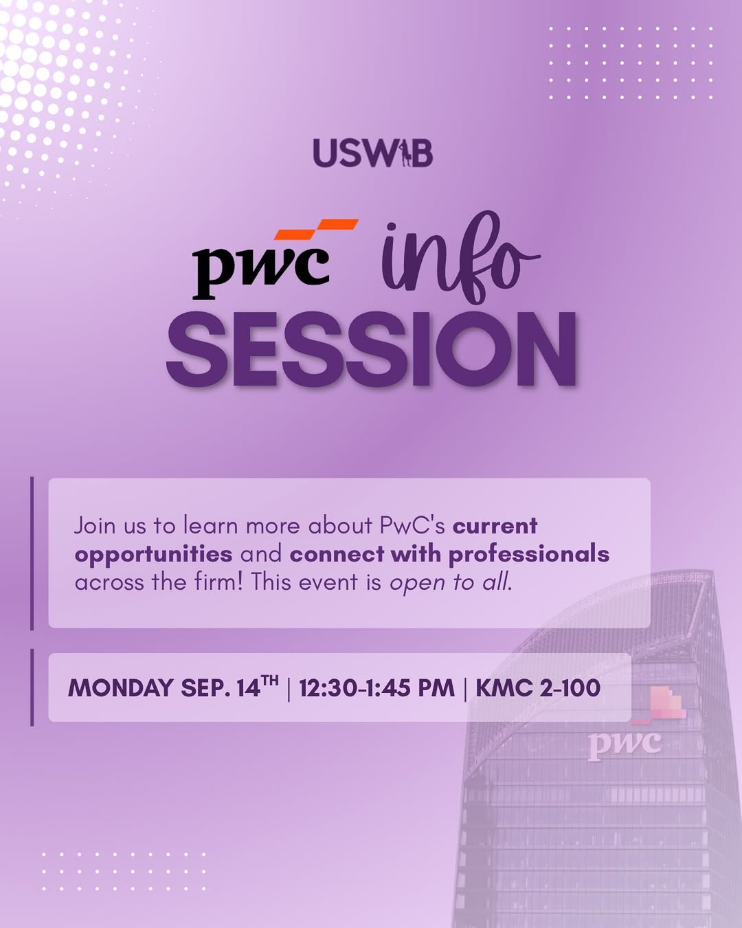 PwC Info Session